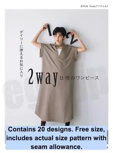 A 2-way Simple basic one piece that can be worn Daily. Japanese Sewing Book - Picture 1 of 9