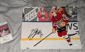 CONNOR BEDARD SIGNED CHICAGO BLACKHAWKS 2025 WINTER CLASSIC 11X14 PHOTO WITH JSA - Picture 1 of 4