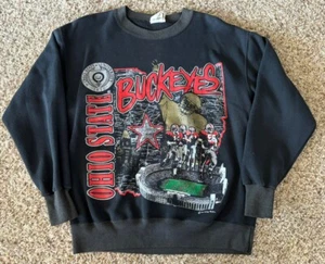 Vintage Ohio State Buckeyes Football Nutmeg Mills Crewneck Sweatshirt Medium - Picture 1 of 6