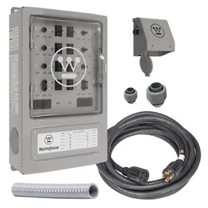 Westinghouse Open Box 30A Transfer Switch Kit with 10 circuits. Rated 7500W - Picture 1 of 6