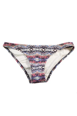 Volcom Mauve Multi Bedruckter Wild Younder Bikinihose L - Bild 1 von 3