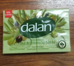 4 X Dalan Traditional Olive Oil Soap Turkish Bath Hamam Wash Bar 125g bars - Picture 1 of 4
