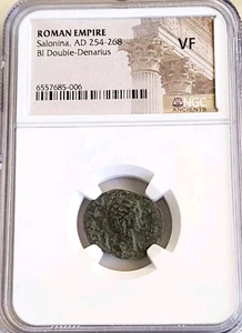 Roman Salonina wife of Gallienus Double-Denarius NGC VF Ancient Coin - Picture 1 of 5