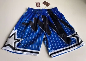 Pantaloncini Swingman Mitchell & Ness Blu NBA Orlando Magic 1994-95 Hyper Hoops Taglia M - Foto 1 di 12