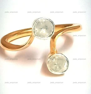 925 Sterling Silver Natural Oval Diamond Cocktail Wedding Ring For Bride - Picture 1 of 7