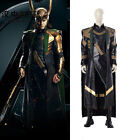 Adult Loki Costume Men Women Laufeyson Cosplay Robe Cloak Tops Pants Armguards