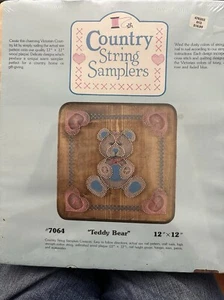 Vintage Country String Sampler String Art Kit 12 X 12 TEDDY BEAR baby nursery - Picture 1 of 5