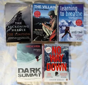 Bundle 5 Climbing Books: Beckoning Silence, Villain, Don Whillans & More - Picture 1 of 2