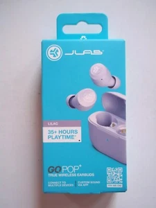 LILAC Go POP True Wireless Earbuds JLAB - 35+ Hours Playtime 3 Sets Gel Eartips - Picture 1 of 8