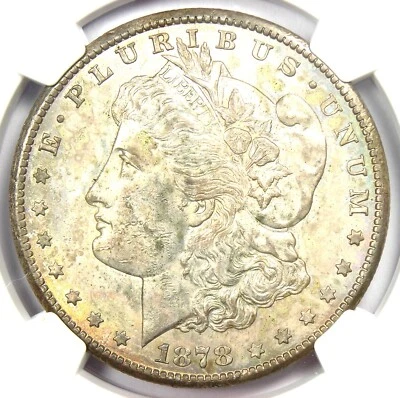 1878-CC Morgan Silver Dollar $1 - Certified NGC AU58 - Rare Carson City Coin! - Image 1 of 4