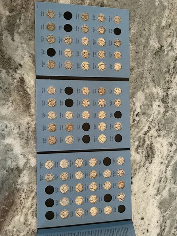 NEAR COMPLETE MERCURY DIME SET (1916 TO 1945) BEAUTIFUL SET- MISSING THIRTEEN Cover