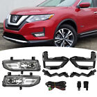 For 2017-2020 Nissan Rogue SL SV Front Bumper Clear Fog Lights Lamps w/wiring