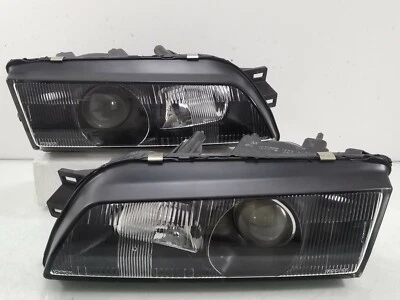 JDM Nissan Skyline 88-92 R32 GTR GTT Front BLACK Headlight Lamp Light BNR32 Pair - image 1 of 4