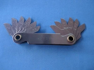 12 Leaf Thread Gauge Metric 0.5 0.6 0.7 0.75 0.8 0.9 1 1.25 1.5 1.75, 27G 28G - Bild 1 von 1