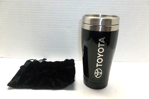Vaso de café de viaje con aislamiento al vacío Toyota de acero inoxidable con bolsa - negro - Imagen 1 de 6