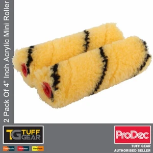 2 x ProDec 4" Gewebte Acryl Mini Roller Farbe Hülsen Minen Emulsion Mauerwerk - Bild 1 von 3