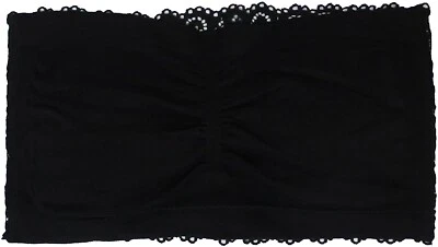 Sujetador bandeau con espalda de encaje negro talla única Coobie 266756 para mujer Foto 1 de 3
