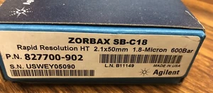 Agilent Zorbax SB-C18- 2.1x50mm 827700-902 Raid Resolution HT Column - NEW (B1) - Picture 1 of 3