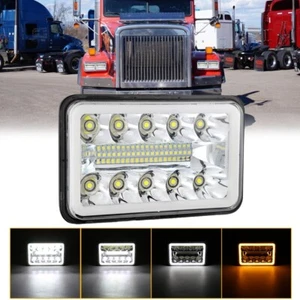 Faro LED 4x6" haz alto bajo DRL intermitente para Chevrolet Freightliner Ford - Imagen 1 de 12