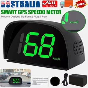 LCD Digital Speedometer GPS Speedo Speed Car HUD Head Up Display KMH Universal - Picture 1 of 16