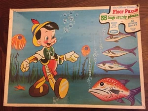 Vintage Jaymar Pinocchio Floor Puzzle Walt Disney Character - Picture 1 of 1