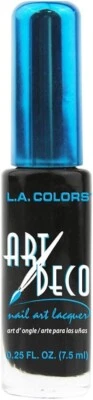 1 x LA COLORS Art Deco Arte en Uñas Negro Esmalte Fino/Precisión/Puntiagudo Diseño Pincel Foto 1 de 2