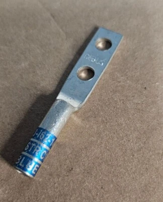 1  Izzy Lugs L3-i62-14 Copper Compression Lug#6 Stranded 2hole 1/4"Hole  5/8" - Image 1 of 4