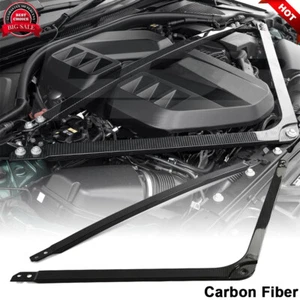 For BMW G80 M3 G82 G83 M4 21UP DRY CARBON FIBER Engine Strut Brace Kit Tower Bar - Picture 1 of 12