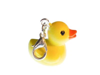 Ente Quietscheente Charm Zipper Pull Anhänger Miniblings Badeente Bad Entchen - Bild 1 von 4