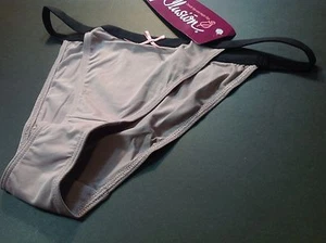 Damenhöschen, String Bikinis, ILUSION, Mexiko, Größe S. Beige, weich glänzend elastisch - Bild 1 von 5