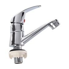 Bathroom Sink Chrome Finish Single Handle Basin Faucet Water Tap DT