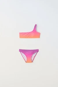 NWT ZARA GIRLS 6-14 YEARS/ ASYMMETRIC TIE DYE BIKINI 11-12 - Picture 1 of 3