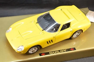 FERRARI GTO 1964 GIALLO MODELLINO 1/18 GUILOY GOLD DIE CAST COLLEZIONE SPAGNA - Immagine 1 di 4