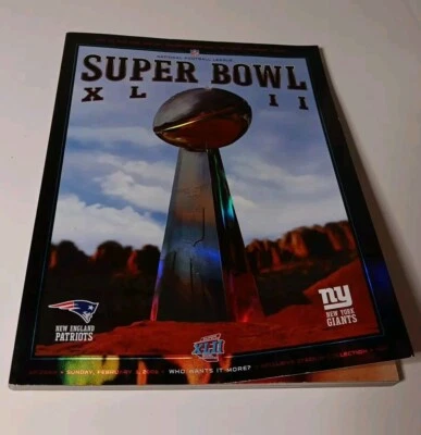 SUPER BOWL XLII HOLOGRAM PROGRAM 2007 NEW YORK GIANTS CHAMPIONS - Image 1 of 4