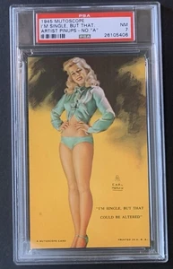 1945 Mutoscope Artist Pinups I'M SINGLE BUT THAT (MS118) Earl Moran - PSA 7 - Picture 1 of 2