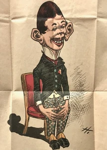 VTG Pre-MAD Magazine ALFRED E. NEUMAN Type ILLUSTRATED Print POSTER Prize Fool - Picture 1 of 5