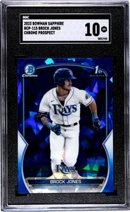 2023 Bowman Sapphire #BCP-115 Brock Jones Chr. Pros. 1st SGC 10 - Picture 1 of 2