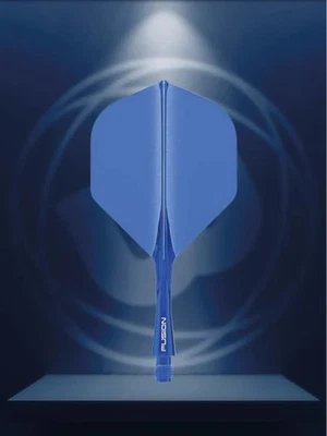 Winmau Fusion Integrated Flight & Shaft Short - Azure Blue - Image 1 of 4