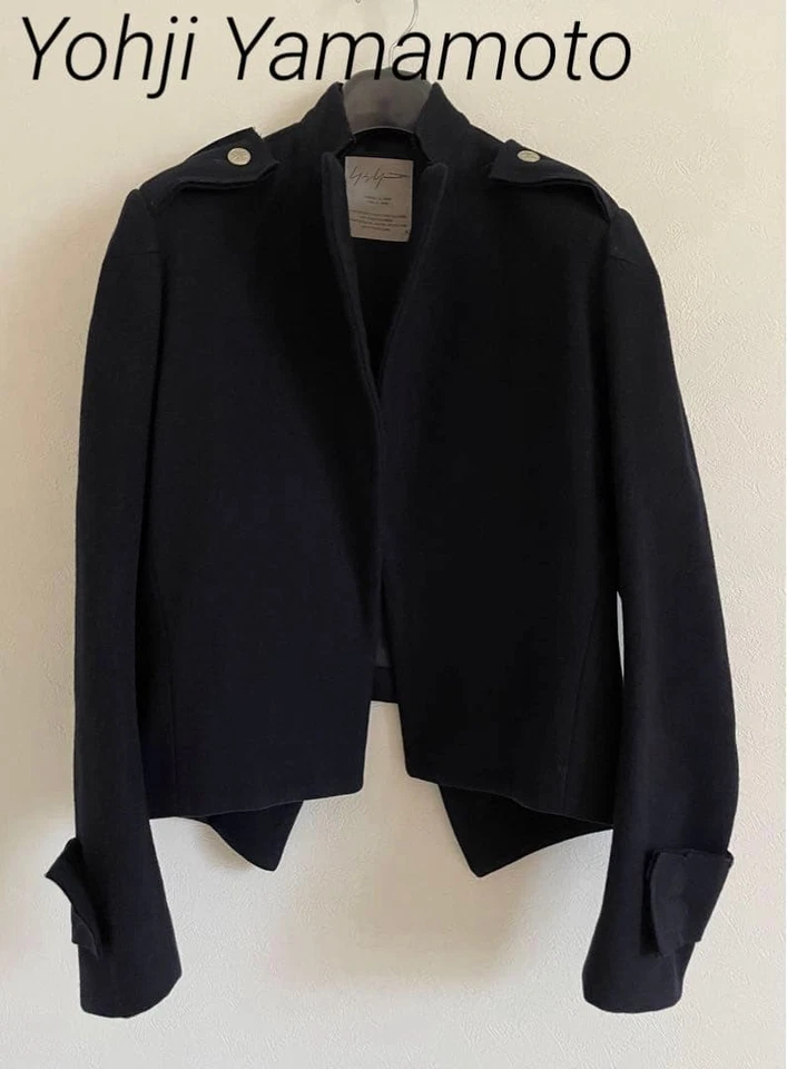 CHAQUETA DE LANA MILITAR USADA YOHJI YAMAMOTO CUELLO ALTO BUENA Foto 1 de 4