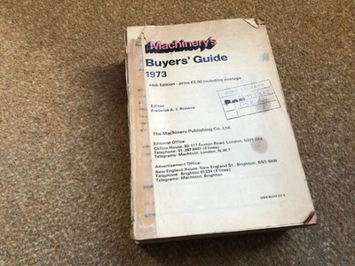 MACHINERY'S Buyers Guide 1973 engineering reference book textbook directory - Image 1 of 4