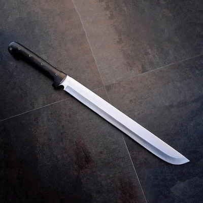 CUSTOM HAND FORGED D2 STEEL TAMOTSU TACTICAL KATANA SWORD WITH Sheath - Image 1 of 3