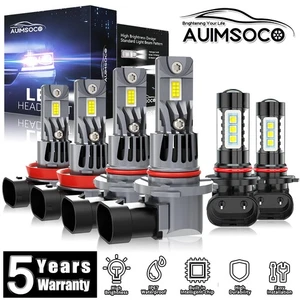 For Ram 1500 2500 3500 4500 5500 2011-2018 LED Headlight Combo Kit Super Bright - Picture 1 of 19