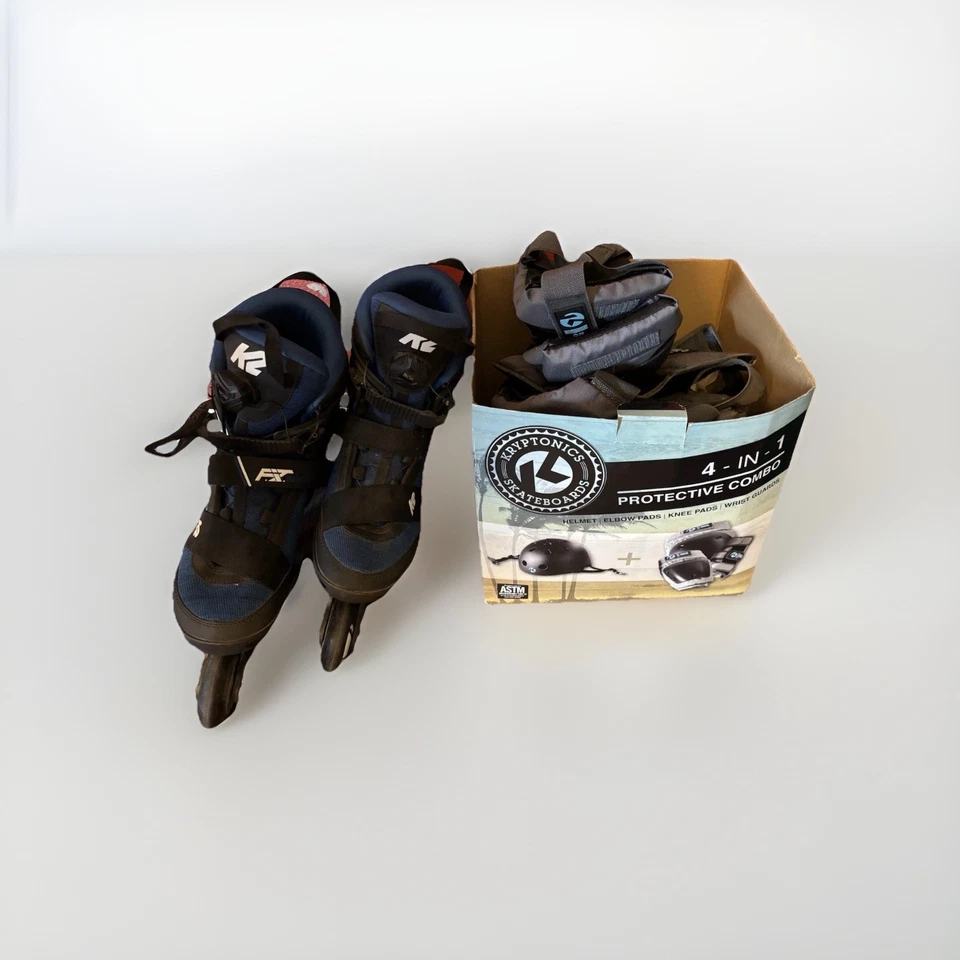 K2 Fit 80 Boa Rollerblade US size 8.5 Women’s  Helmet And Knee, Wrist, Elbow M-L - Image 1 of 4