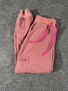 Figs Jogger Pants Womens M Medium Pink Tech Scrub Drawstring Medical Stretch - Picture 1 of 9