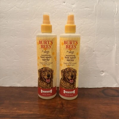 Burt's Bees Hot Spot Spray Itch Spray for Dogs 10oz Soothing All Natural 2x PACK