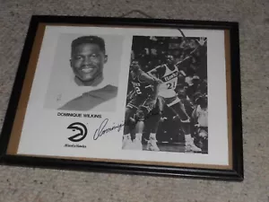 1980's Dominique Wilkins Signed Autograph 11x8.5 Framed ROOKIE Photo-Team Issue! - Picture 1 of 2