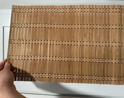 Bamboo Placemats for Dining Table Set of 4~ 4 Bamboo Coasters to Match ~ NWOT - Image 1 of 4