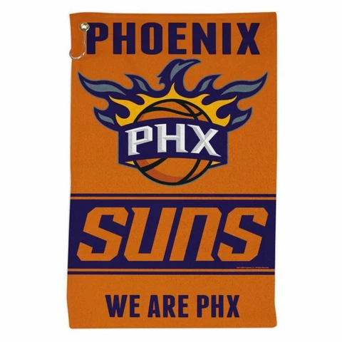 PHOENIX SUNS ALL PURPOSE GOLF TAILGATE TOWEL 16"X25" HOOK AND GROMMET Cover