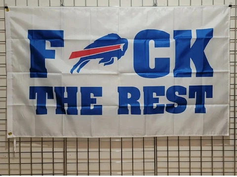 Buffalo Bills Flag 3ftx5ft Buffalo Bills F The Rest Flag WHITE Banner NFL 🔥🔥 Cover