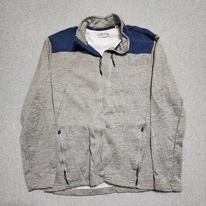 Orvis Jacke Erwachsene mittelblau grau Fleece gefüttert durchgehender Reißverschluss klassische Tasche Herren - Bild 1 von 9